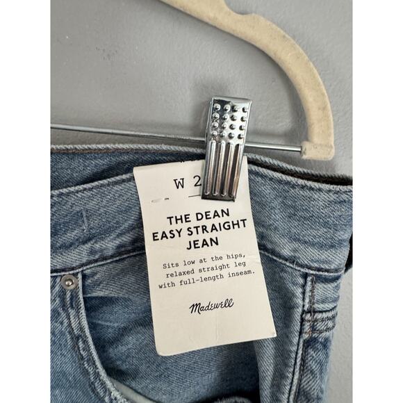 NWD Madewell The Dean Easy Straight Jeans Airy Denim Northridge Wash Size 29 - Picture 11 of 12